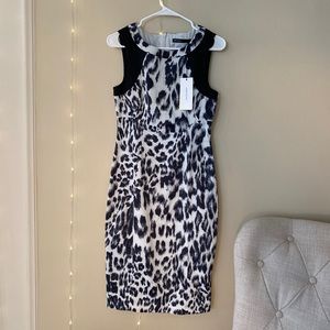 Karen Millen Leapord Print Knee Length Dress